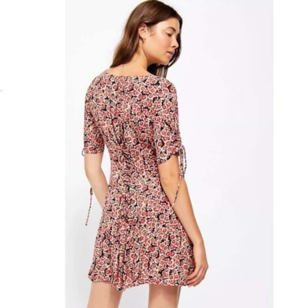 Free People Floral Mini Dress - Red and Black - Picture 4 of 10